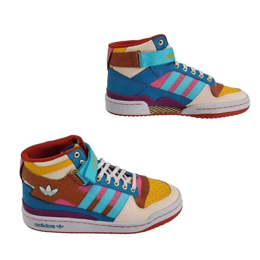 Limited Edition Adidas High Top Sneakers Sz 6‎ Multicolored Kidcore Streetwear